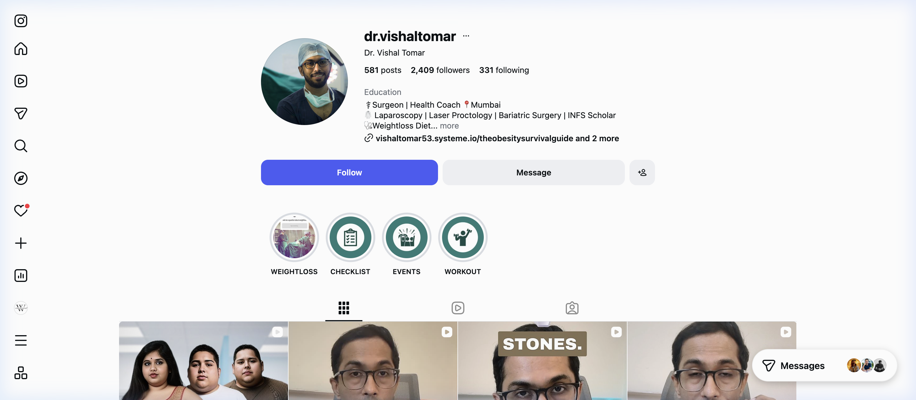 Dr Vishal Tomar Instagram